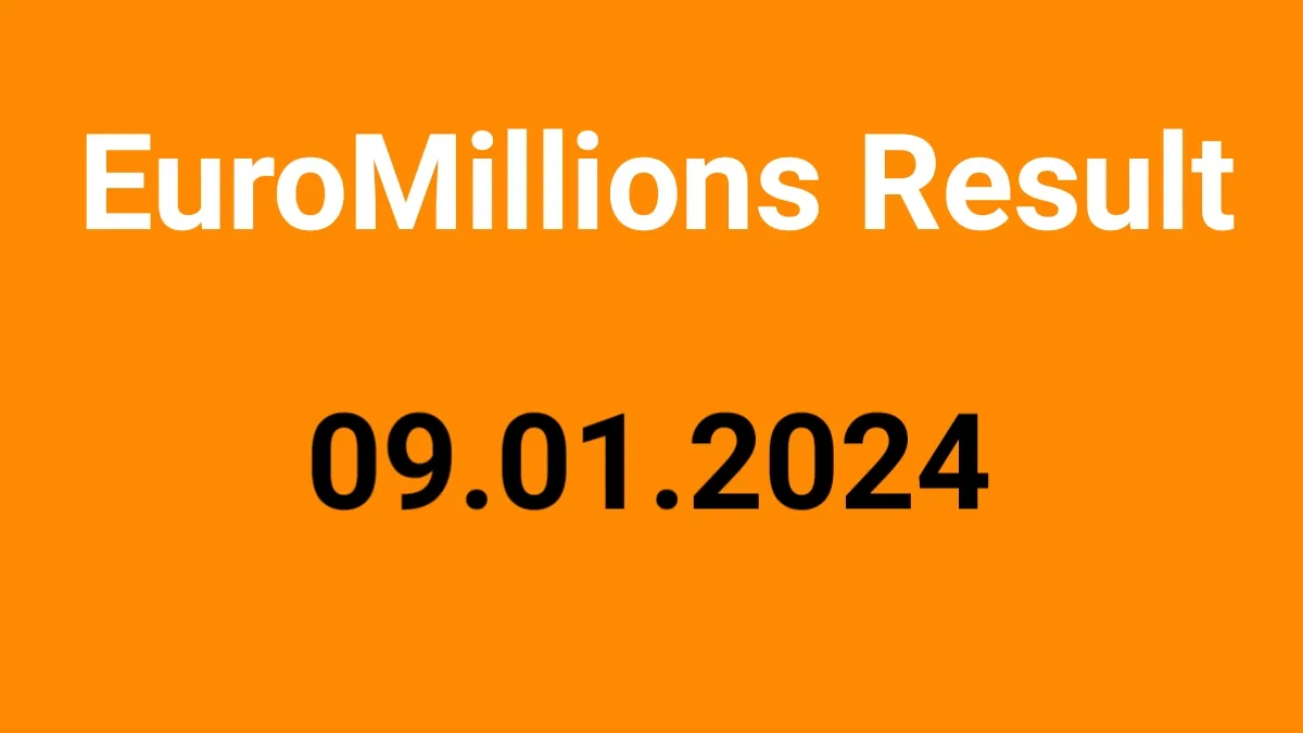 National Lottery EuroMillions Result 09.01.2024